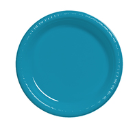 Discounted Turquoise 8.75" Plastic Dinner Plates  - Posh Party Supplies