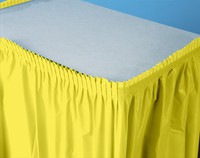 Disposable Mimosa Plastic 14' Tableskirts - Posh Party Supplies