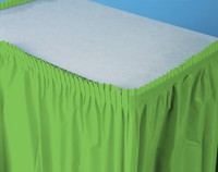 Disposable Citrus Green Plastic 14' Tableskirts - Posh Party Supplies