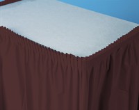 Disposable Brown Plastic 14' Tableskirts - Posh Party Supplies