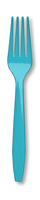Disposable Bermuda Blue Plastic Forks - Posh Party Supplies
