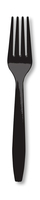Disposable Black Velvet Plastic Forks - Posh Party Supplies