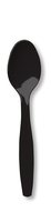 Disposable Black Velvet Plastic Spoons - Posh Party Supplies