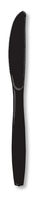 Disposable Black Velvet Plastic Knives- Posh Party Supplies