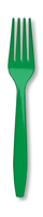 Disposable Emerald Green Plastic Forks - Posh Party Supplies