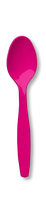 Hot Magenta Premium Plastic Spoons  - Posh Party Supplies