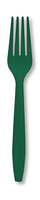 Disposable Hunter Green Plastic Forks -Posh Party Supplies