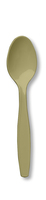 Sage Green Premium Plastic Spoons - Posh Party Supplies