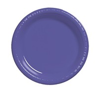 Purple 7" Plastic Dessert Plates - Posh Party Supplies