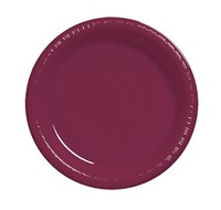 Burgundy 9" Plastic Dinner Plates-Posh Party Supplies