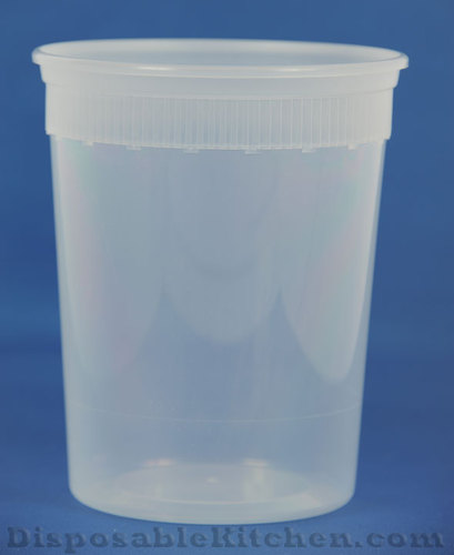 Disposable & Reusable 1 Pound Plastic Containers with Lids