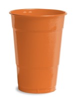 Sunkissed Orange 16 Oz. Solid Plastic Cups - Posh Party Supplies