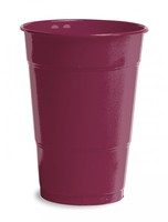 Burgundy 16 Oz. Solid Plastic Cups - Posh Party Supplies