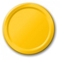 Disposable School Bus Yellow 8.75" Paper Dinner Plates- Posh Party Supplies