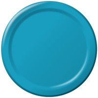 Disposable Turquoise 8.75" Paper Dinner Plates - Posh Party Supplies