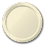 Ivory Disposable 10.25" Paper Dinner Plates- Posh Party Supplies