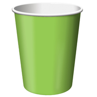 Discounted Fresh Lime Solid 9 Oz. Hot and Cold Paper Cups - Posh Party Supplies