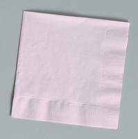 Discounted Solid Classic Pink Paper Lunch Napkins - Posh Party Supplies